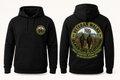 Veteran walks hoodie
