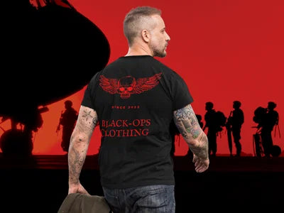 Red skull with wings