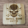 Wooden tactical Recon Coffee coaster
