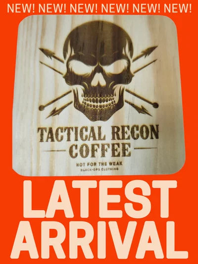 Wooden tactical Recon Coffee coaster