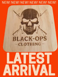 Black-ops clothing wooden coasters