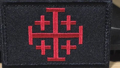 Jerusalem cross patches, God's warrior