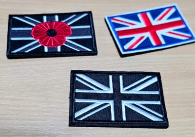 Union jack patches Diffrent styles