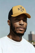 Camo design Templar cap , mustard and black