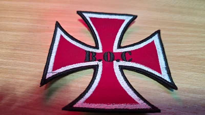Tactical red Templar cross with Velcro
