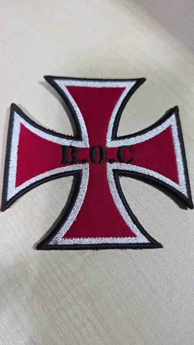 Tactical red Templar cross with Velcro