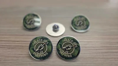 Black-ops pin badges