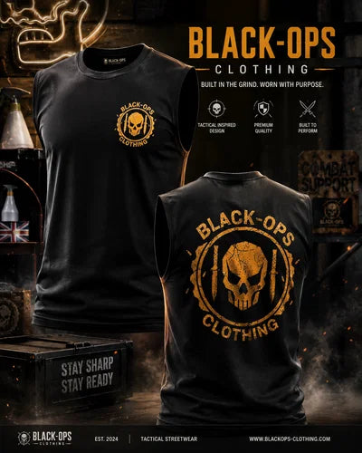 Sleeveless tshirt , black-ops skulls and daggers