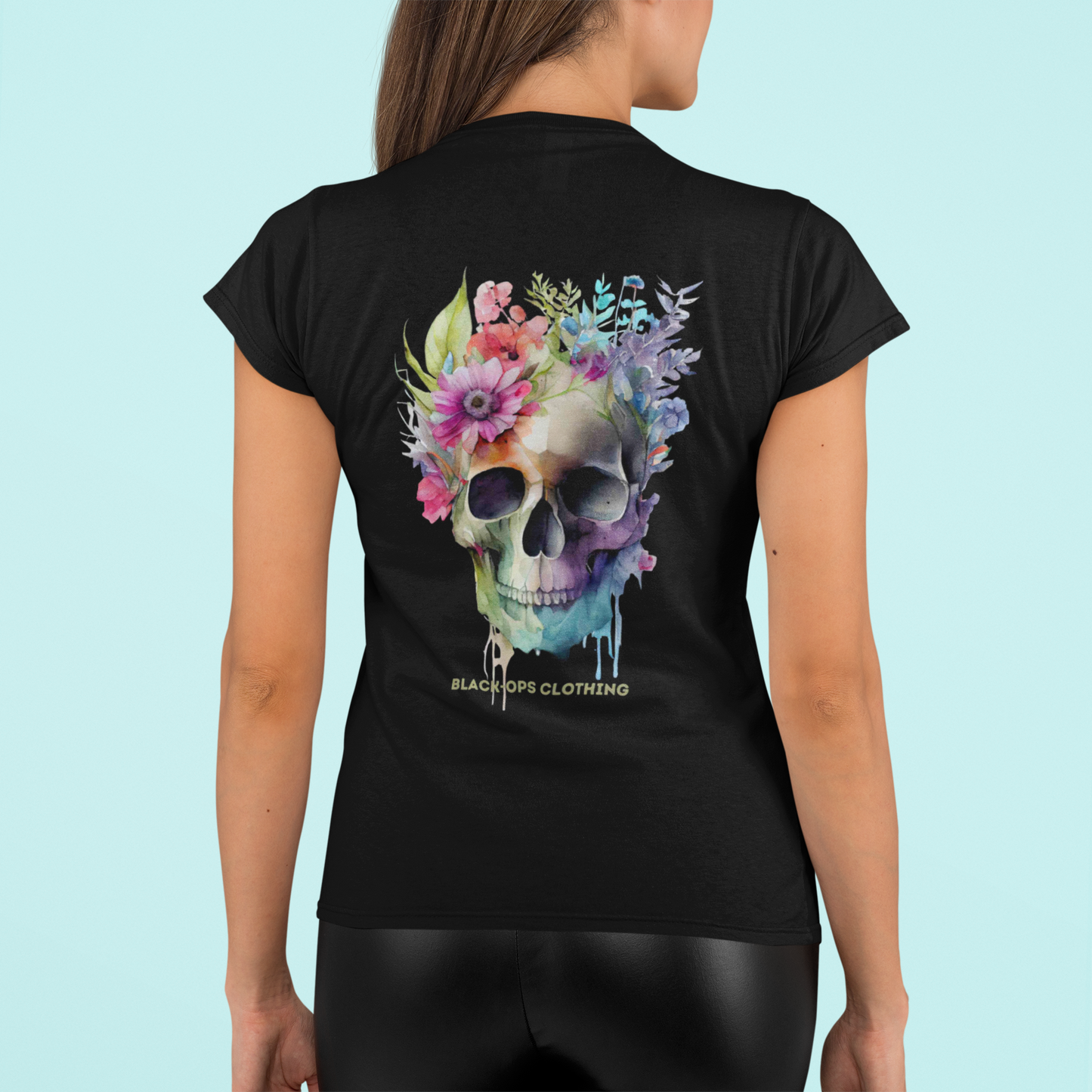 The death skull with flowers