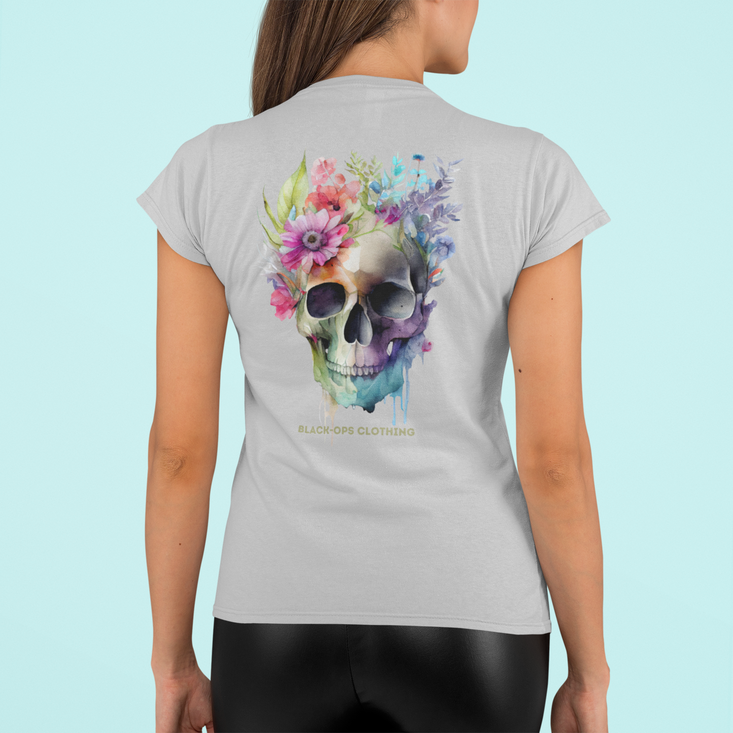 The death skull with flowers