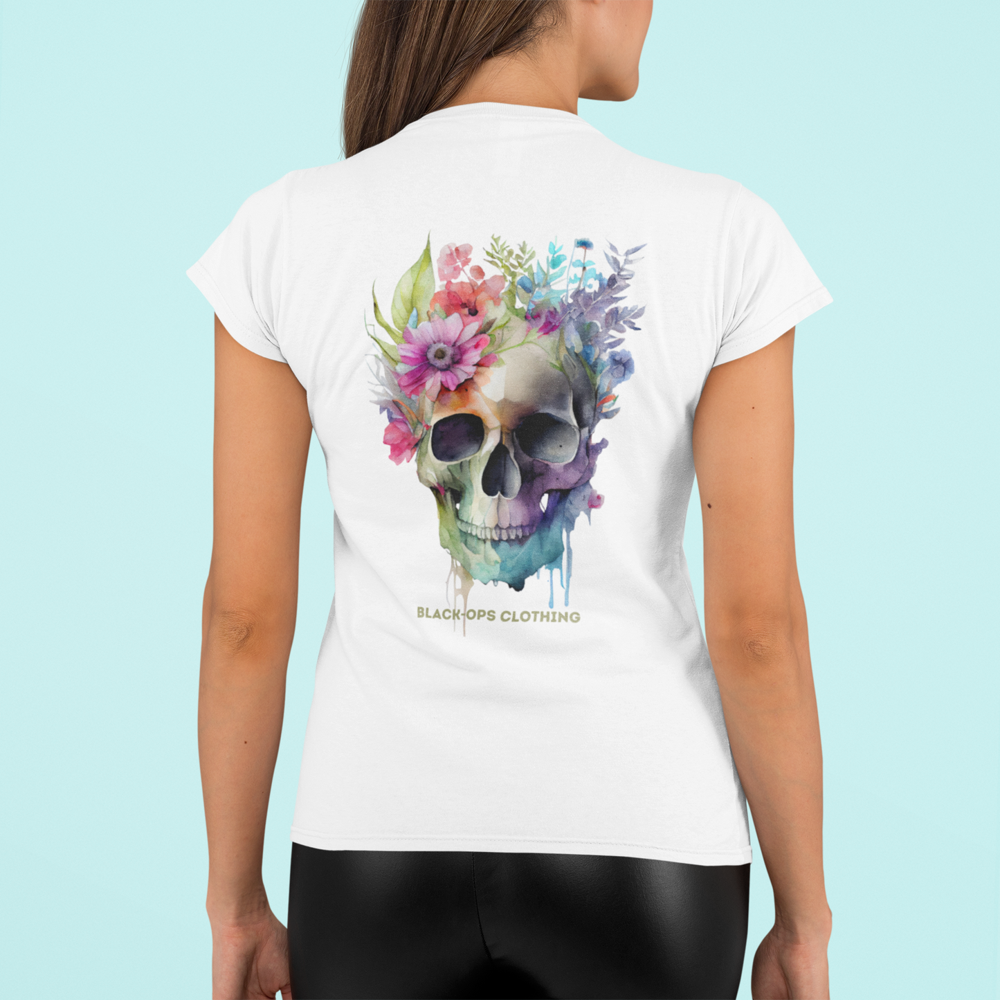 The death skull with flowers