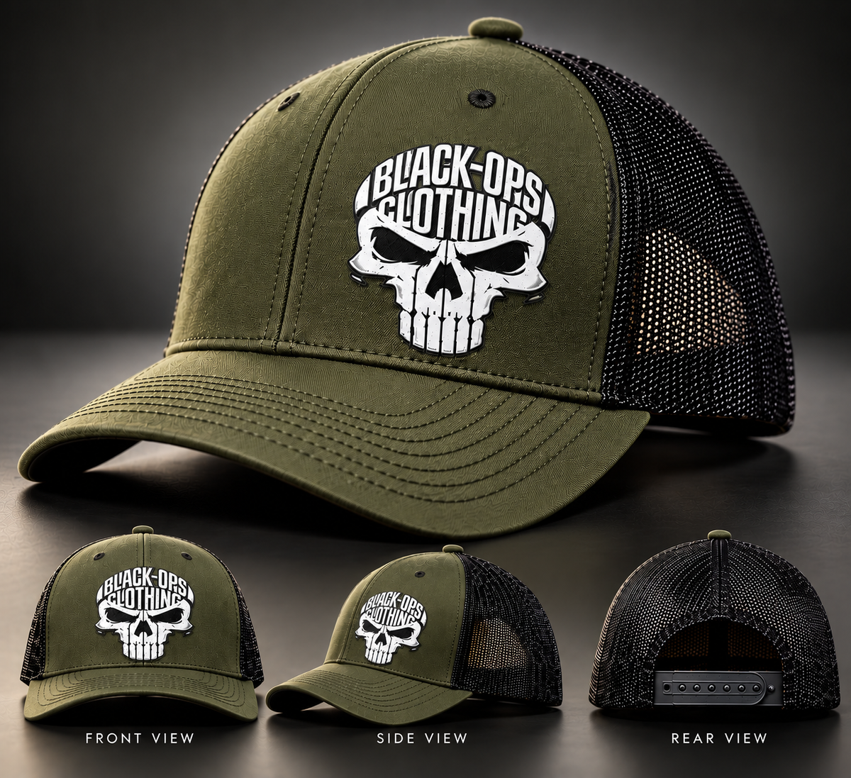 The black-ops punisher cap