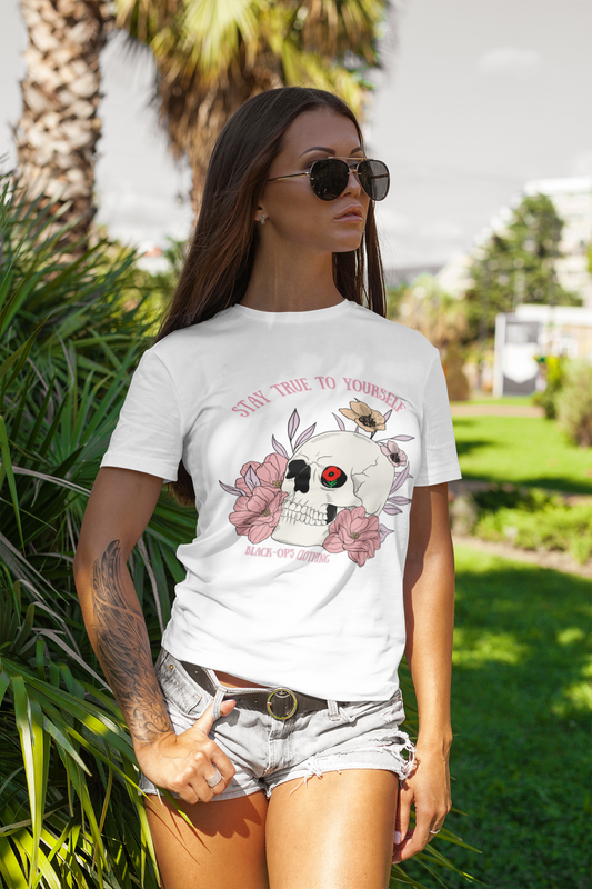 The death skull with flowers